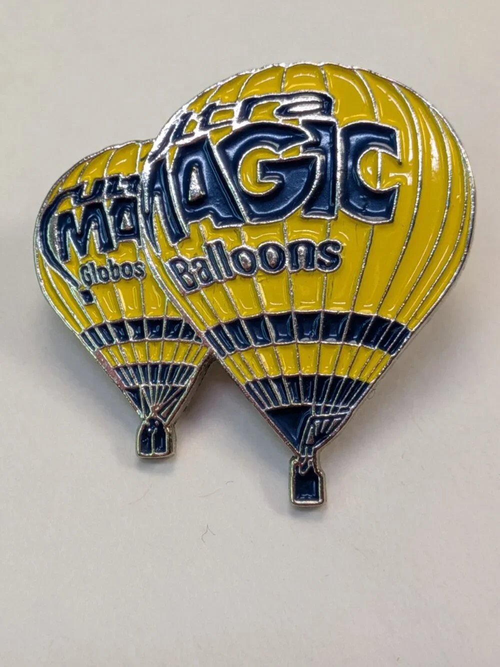 RARE VTG UltraMagic Balloons Pin - Navy & Yellow - MAGIC Globos Spain - NOS